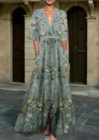 Rute - Vestido maxi floral elegante
