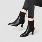 Clara - Botas con plataforma de Cuero