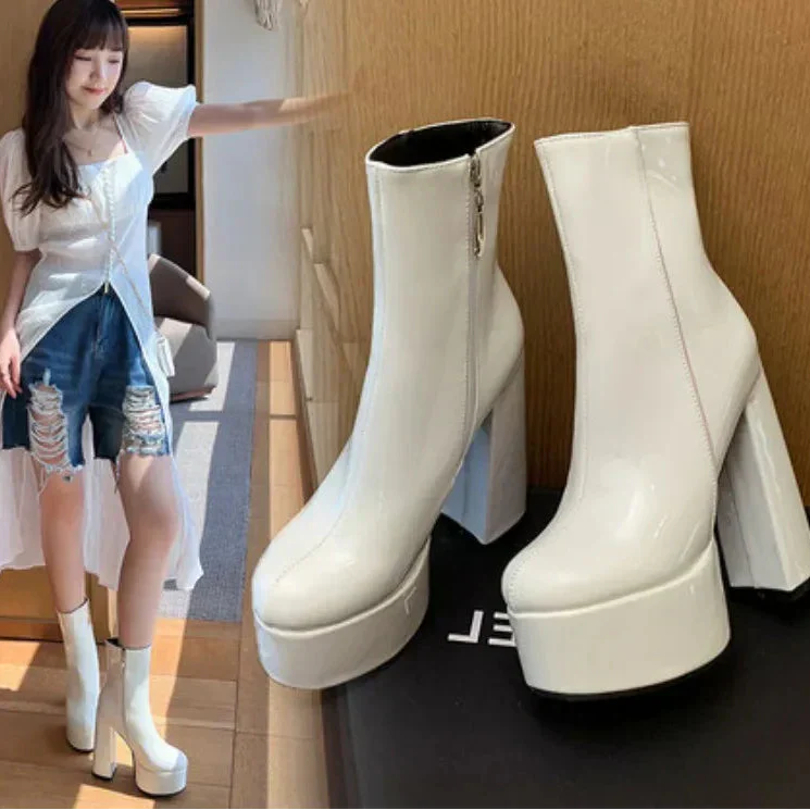 Carina - Botas con plataforma super alta con encanto y confianza