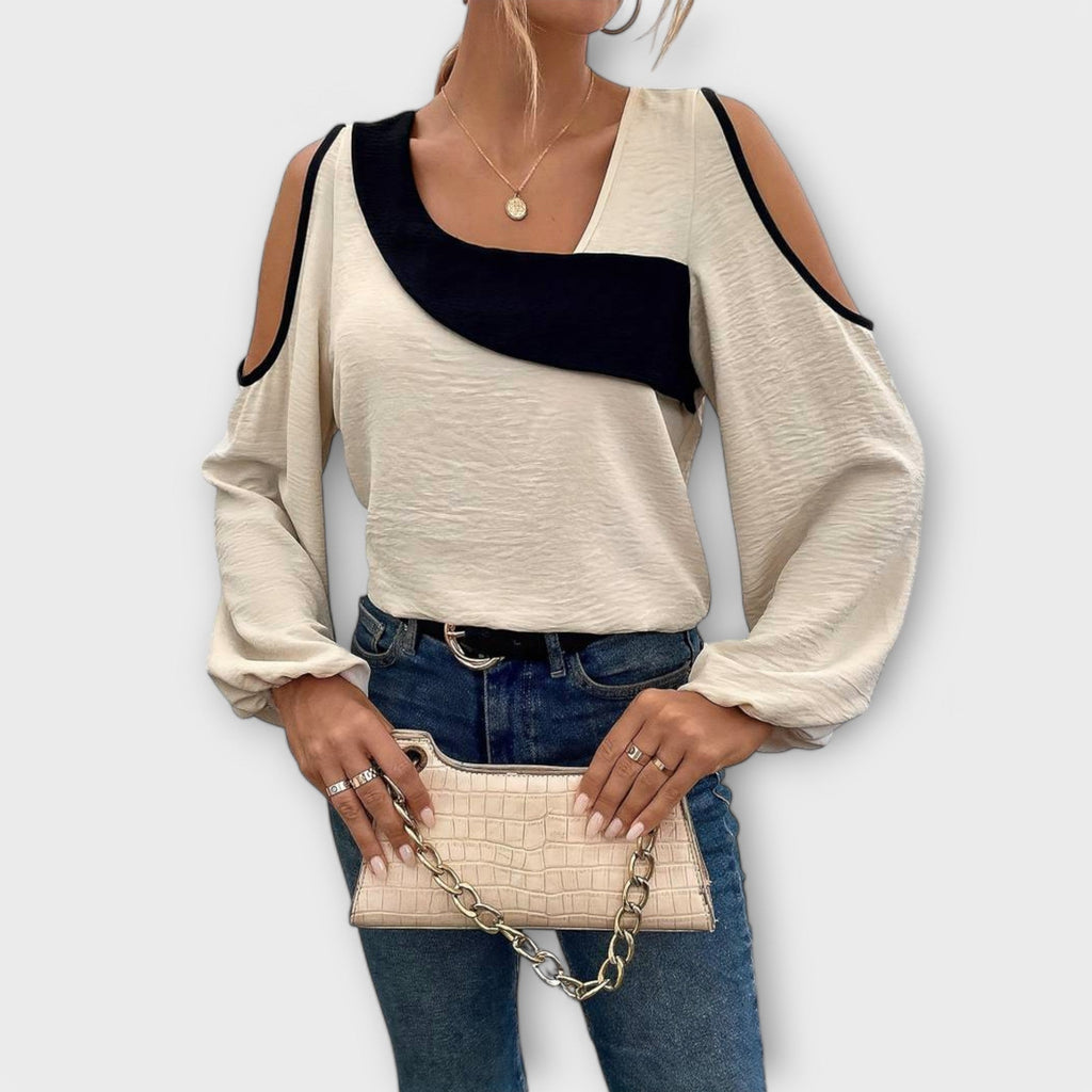 Escarlate - Blusa con escote cuadrado