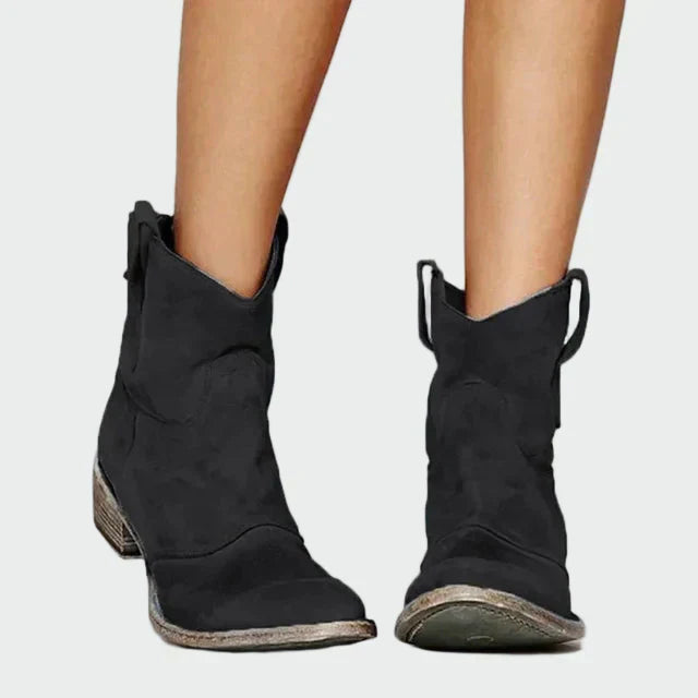 Botas de cowboy retro de tornozelo