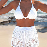 Laluna - Bikini de encaje elegante en un solo tono