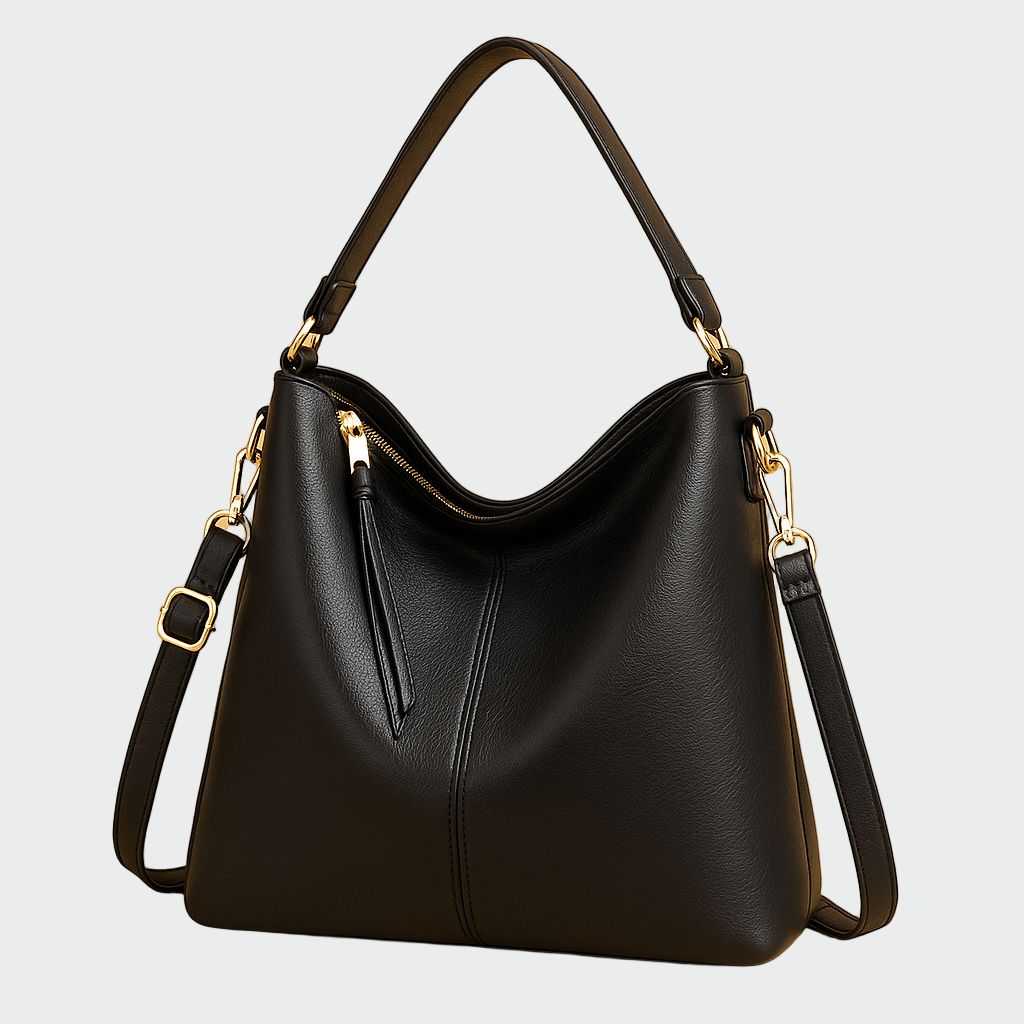 Bolso hobo de cuero clásico