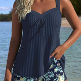 Dublín - Tankini a Rayas con Pantalones de Playa de Dos Piezas
