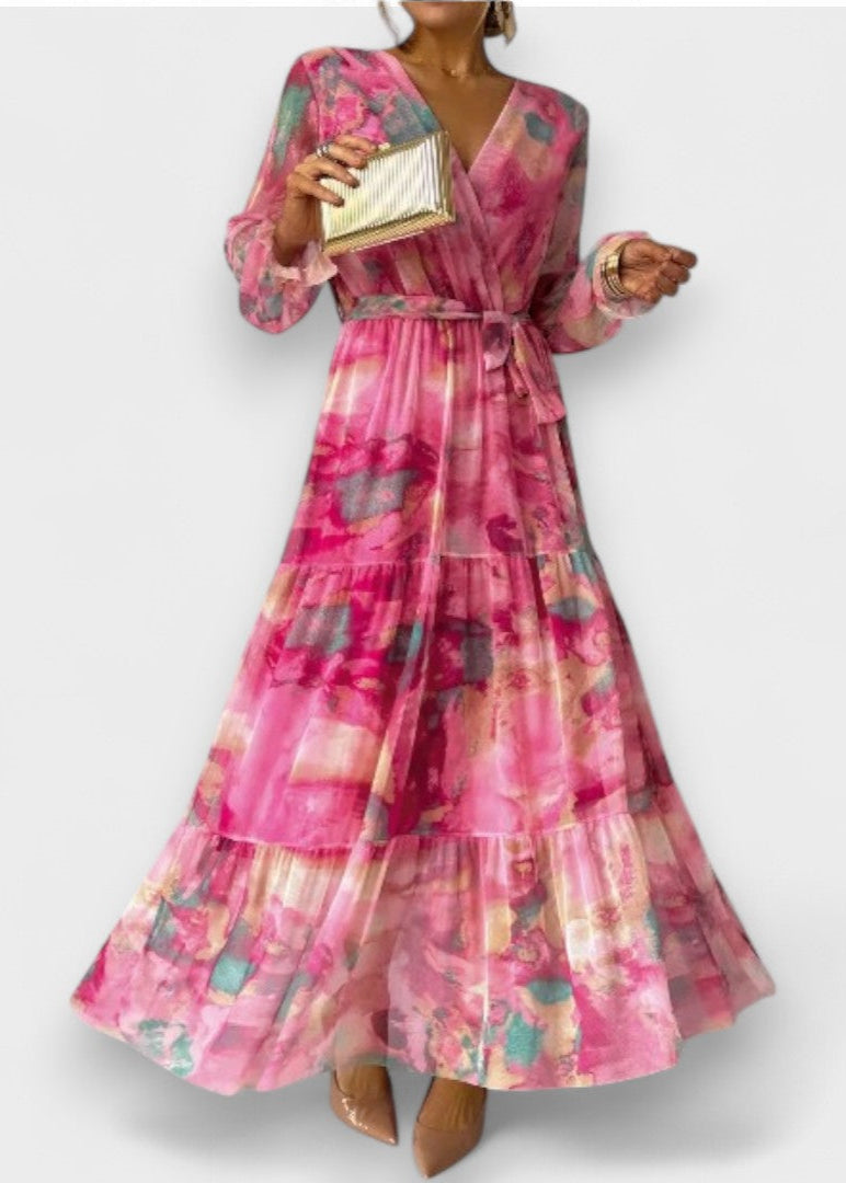 Luísa - Vestido Floral de Cruzar