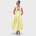 Halina - Vestido midi con corsé