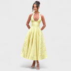 Halina - Vestido midi con corsé