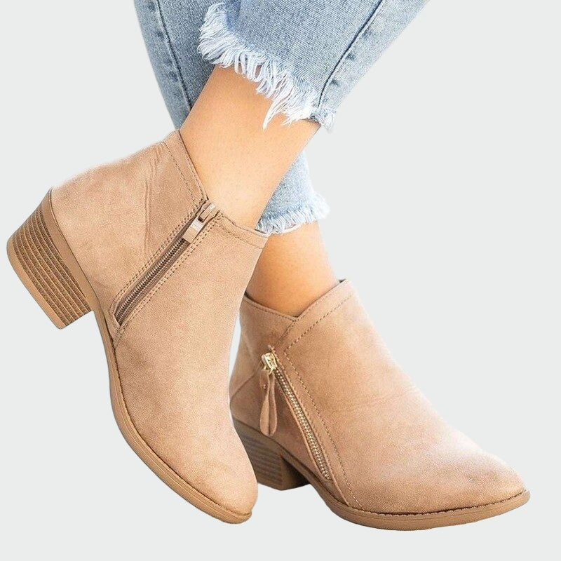 Botas ortopédicas de cuero premium con tacón para el invierno