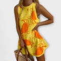Sofía - Vestido Corto Estampado de Cangrejos