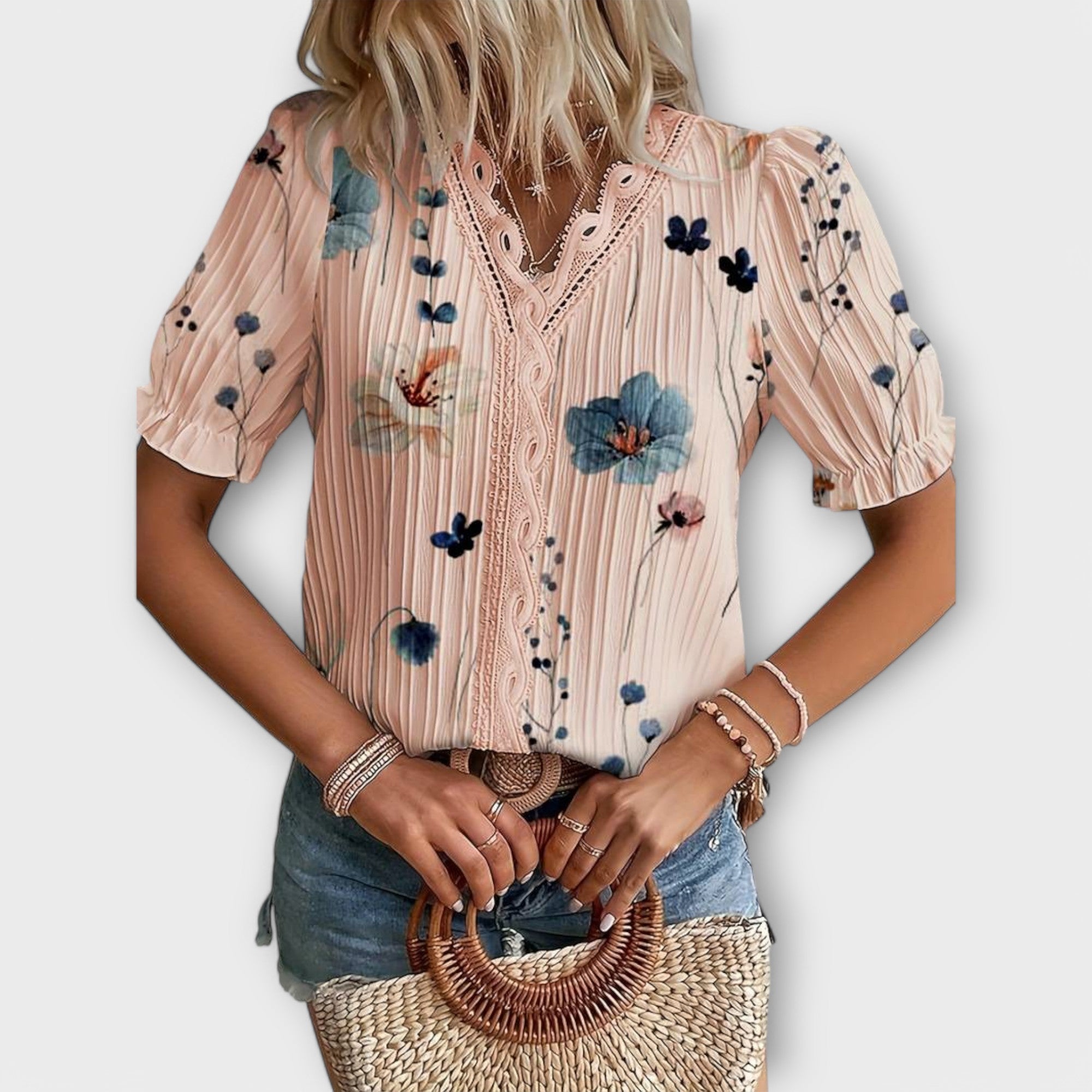 Emília - Blusa con escote en V