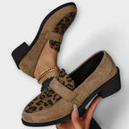 Carla - Zapatos elegantes de señora con estampado de leopardo