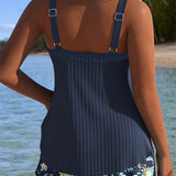 Dublín - Tankini a Rayas con Pantalones de Playa de Dos Piezas