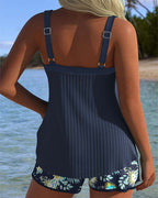 Dublín - Tankini a Rayas con Pantalones de Playa de Dos Piezas