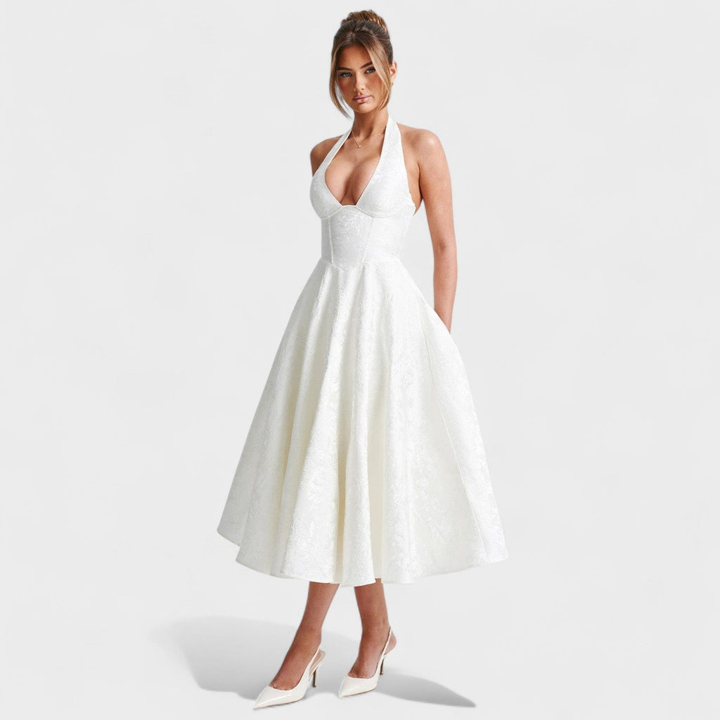 Efi - Vestido midi texturizado