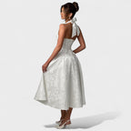 Efi - Vestido midi texturizado