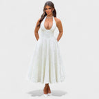 Efi - Vestido midi texturizado