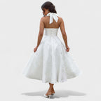 Efi - Vestido midi texturizado