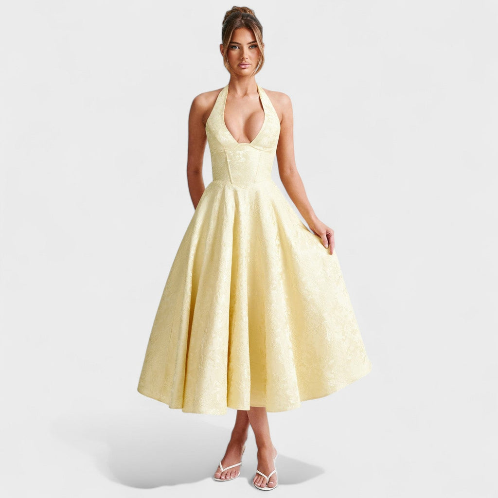 Efi - Vestido midi texturizado