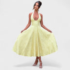 Efi - Vestido midi texturizado