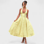 Efi - Vestido midi texturizado