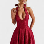 Efi - Vestido midi texturizado