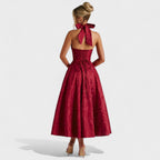 Efi - Vestido midi texturizado