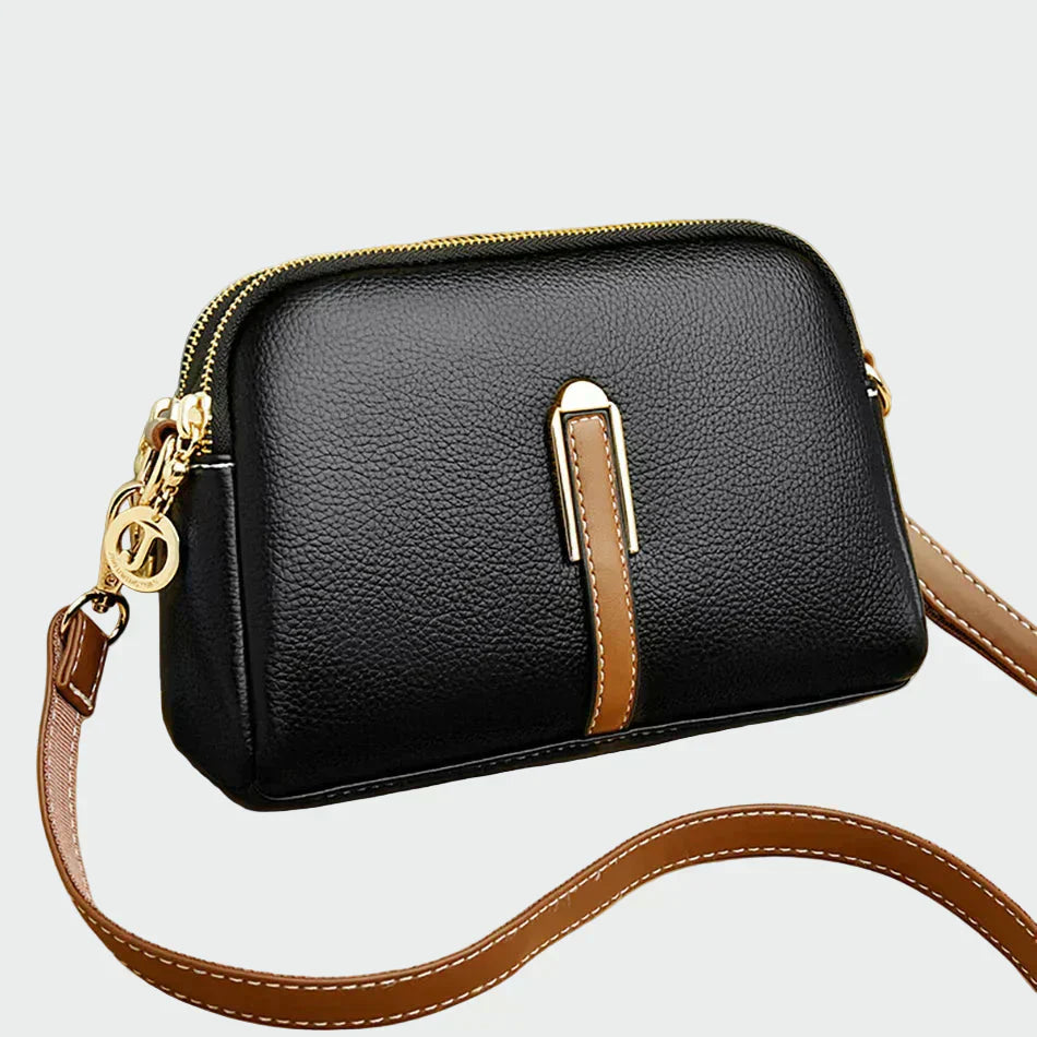 Bolsa de hombro de cuero elegante