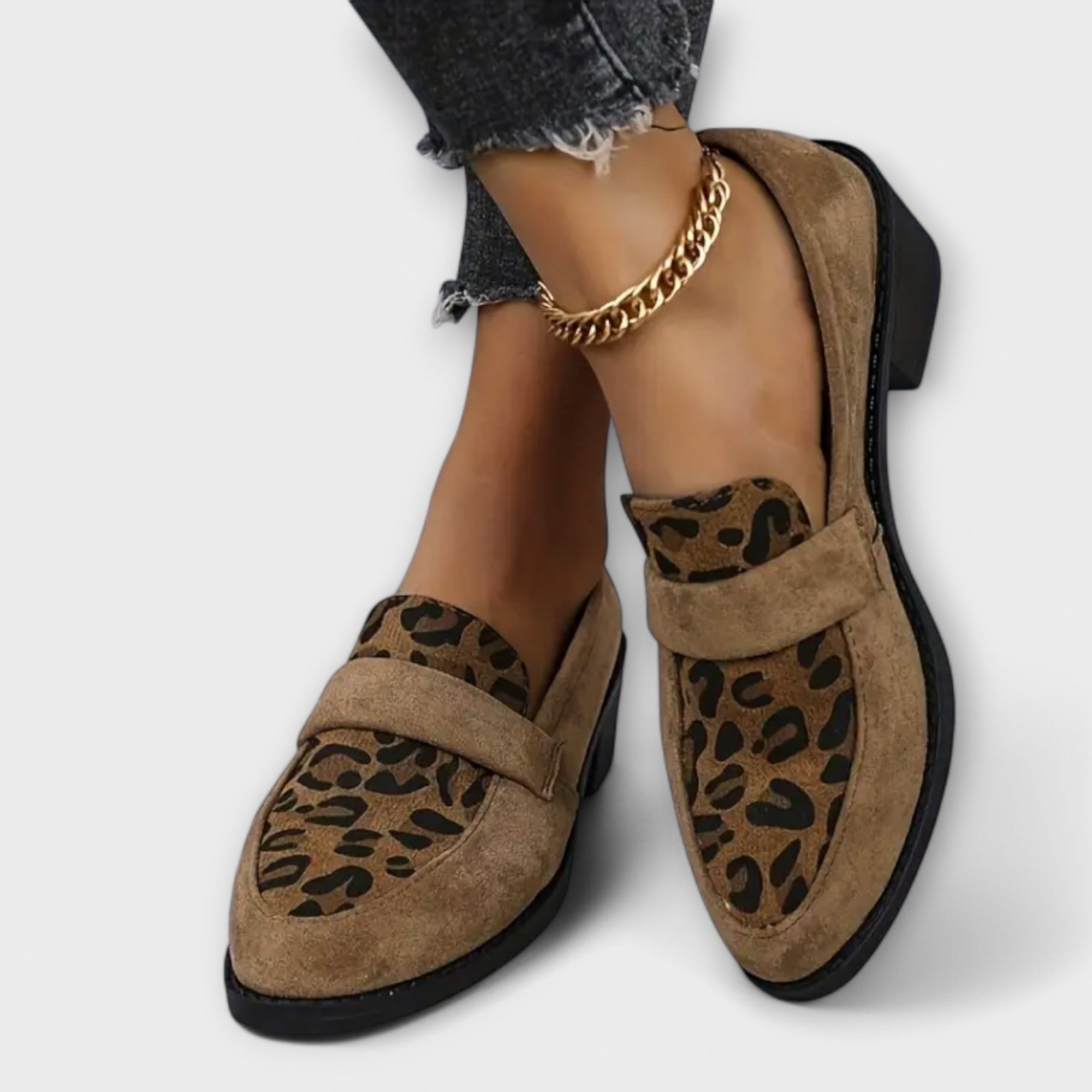 Carla - Zapatos elegantes de señora con estampado de leopardo