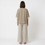 Clara - Conjunto de Lino Túnica y Pantalones Rayas