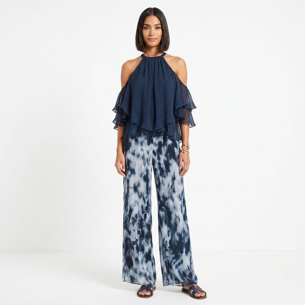 Francisca - Conjunto Halter y Pantalones Fluidos