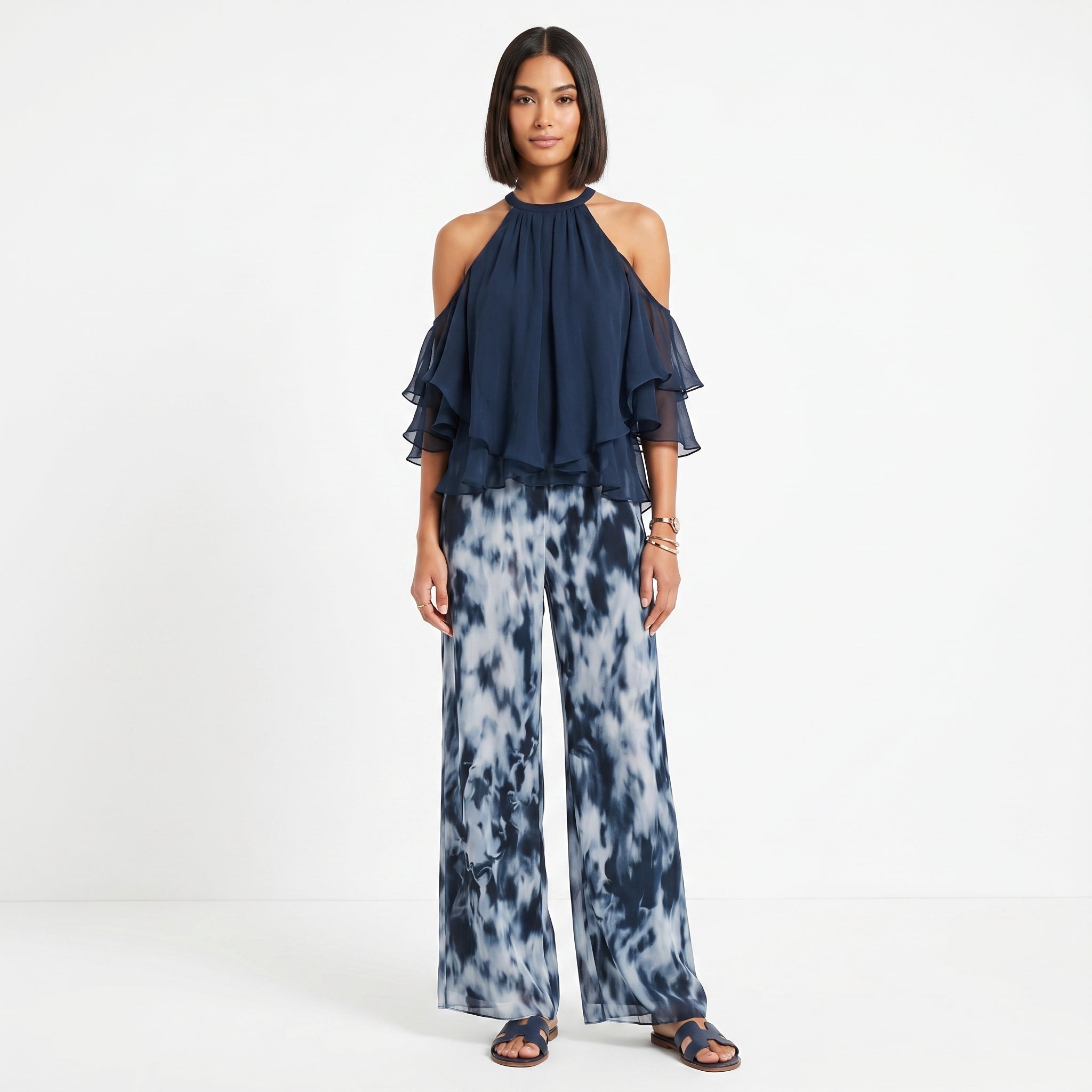Francisca - Conjunto Halter y Pantalones Fluidos