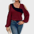 Escarlate - Blusa con escote cuadrado
