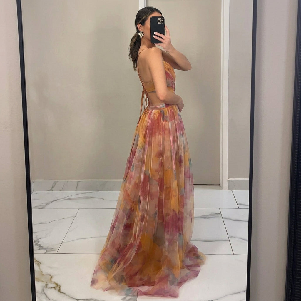 Margarida - Vestido Maxi con Estampado Floral