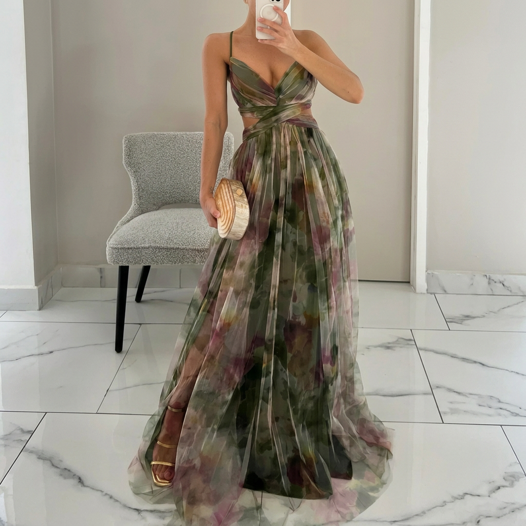 Margarida - Vestido Maxi con Estampado Floral