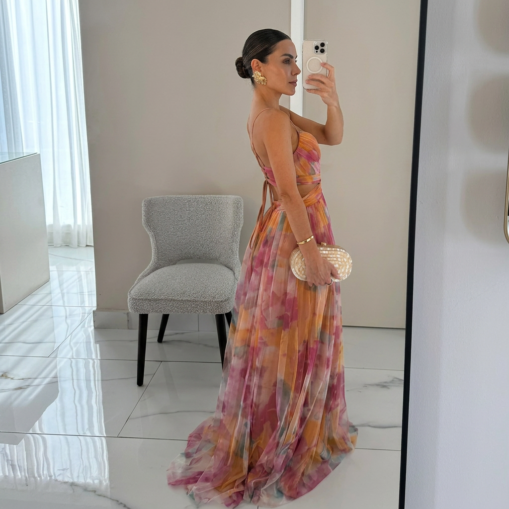 Margarida - Vestido Maxi con Estampado Floral