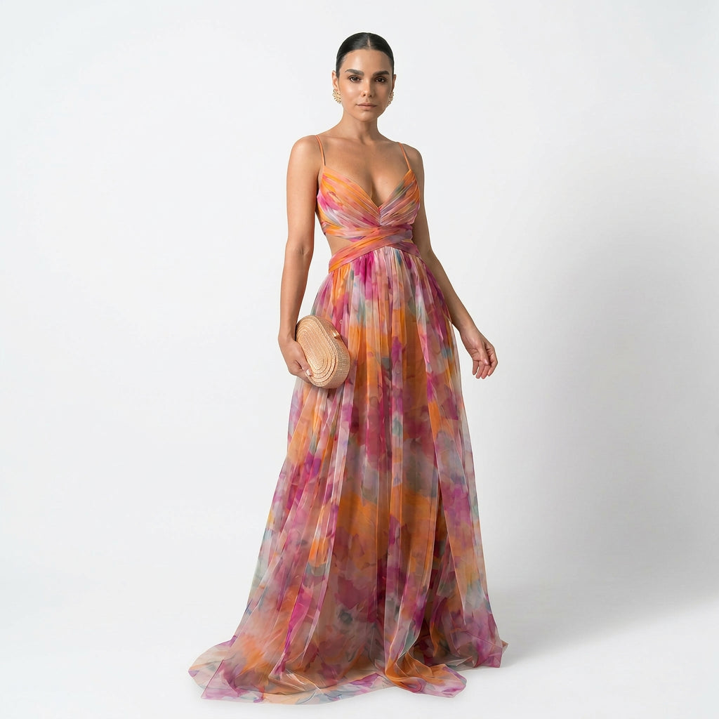 Margarida - Vestido Maxi con Estampado Floral