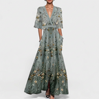Rute - Vestido maxi floral elegante
