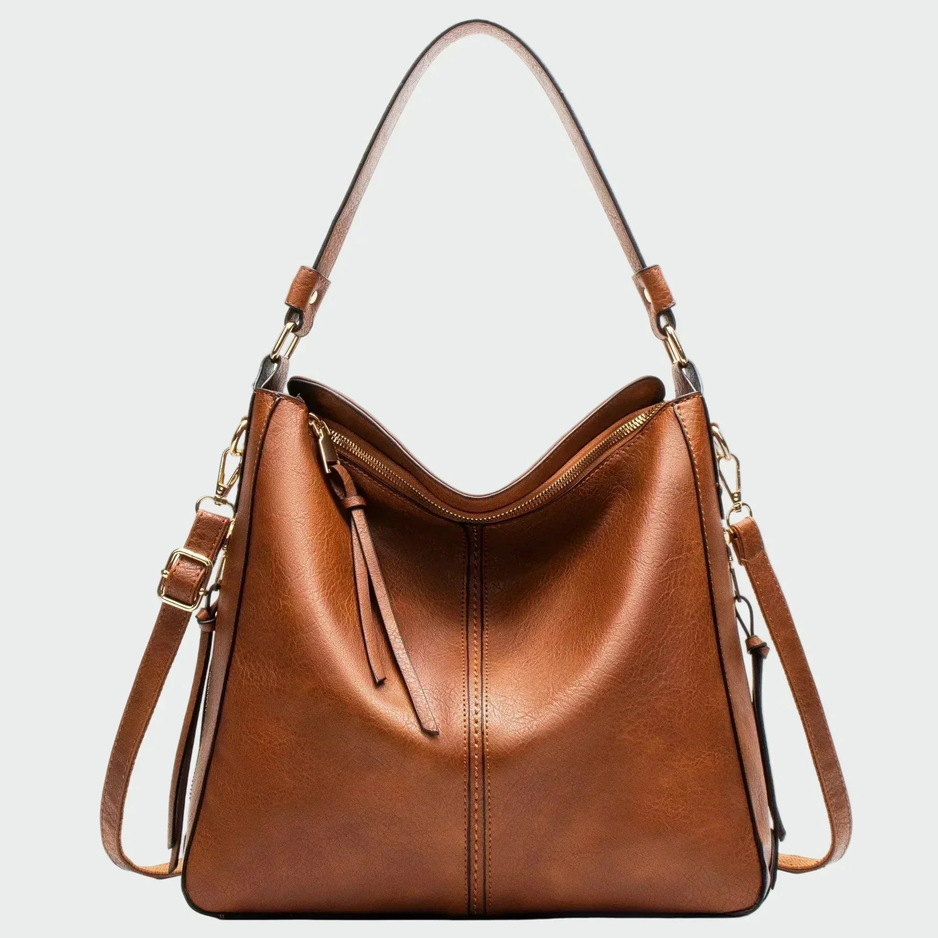 Bolso hobo de cuero clásico