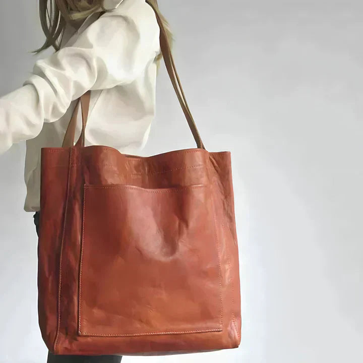 Elle - Bolsa de hombro clásica de piel