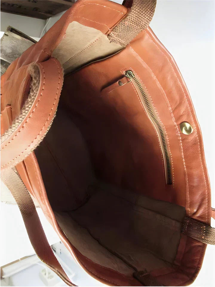 Elle - Bolsa de hombro clásica de piel