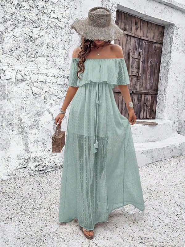 Beatriz - Vestido maxi con hombros al descubierto