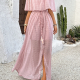 Beatriz - Vestido maxi con hombros al descubierto