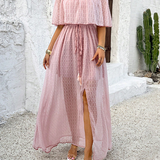 Beatriz - Vestido maxi con hombros al descubierto
