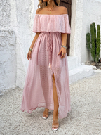 Beatriz - Vestido maxi con hombros al descubierto