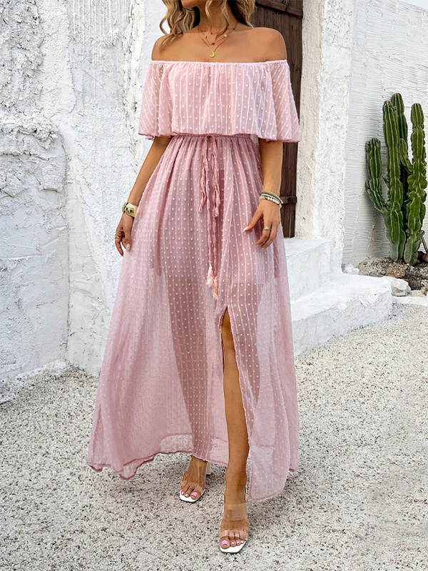 Beatriz - Vestido maxi con hombros al descubierto