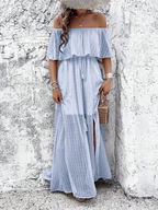 Beatriz - Vestido maxi con hombros al descubierto