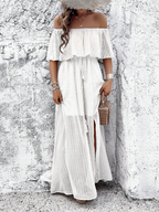 Beatriz - Vestido maxi con hombros al descubierto