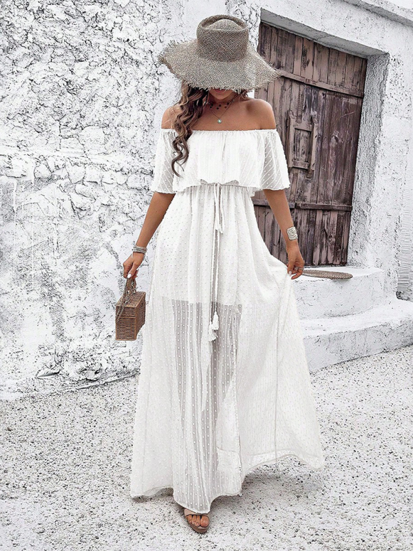 Beatriz - Vestido maxi con hombros al descubierto