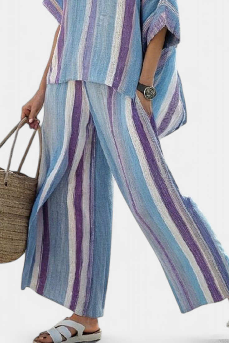Laura - Conjunto Rayas Malva