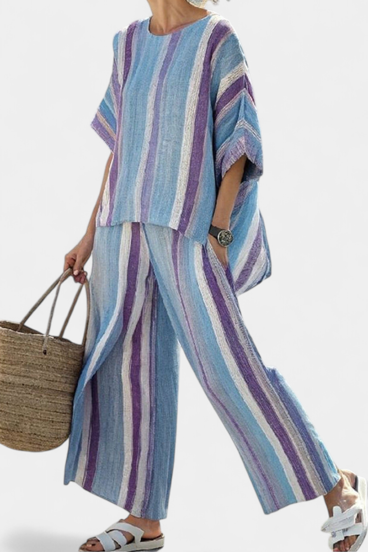 Laura - Conjunto Rayas Malva